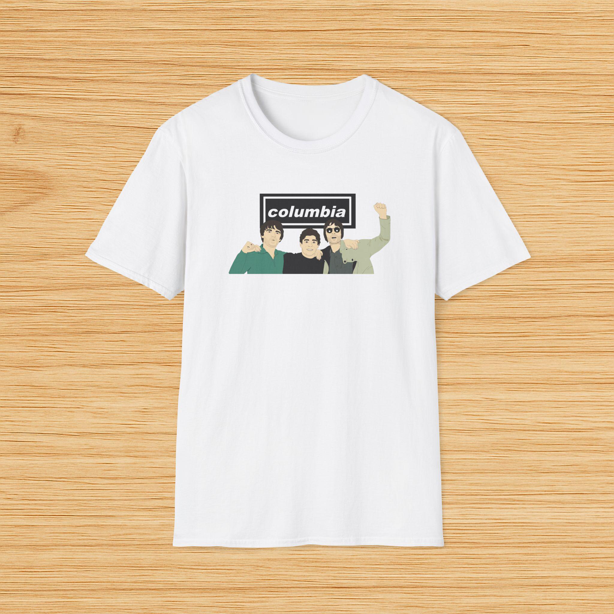 Oasis T-shirt - Columbia With Diego Maradona - Liam Gallagher Noel