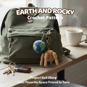 Eridian Rocky & Earth Crochet Pattern | Sci-Fi Amigurumi Keychain PDF | Alien Plush Doll Pattern
