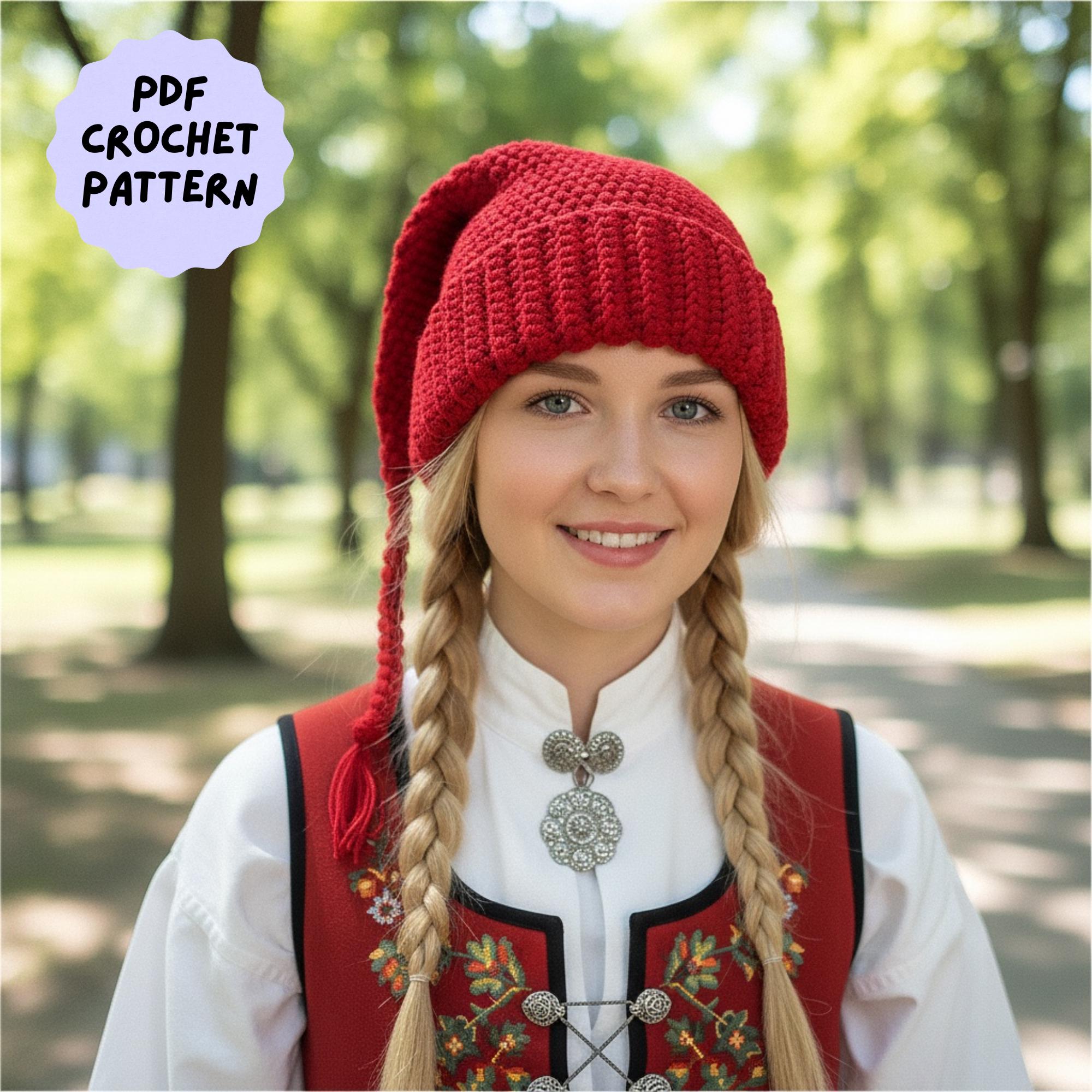 Ice Hat Pattern Melt the Ice Crochet Hat Pattern PDF, Red Ice Melt Beanie, Long Elf Hat ...