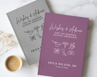Nursing Graduate Party Guest Book New Chapter Begins 2026 Graduation Advice for Graduate Future Nurse Grad Celebration Grad Guest Book