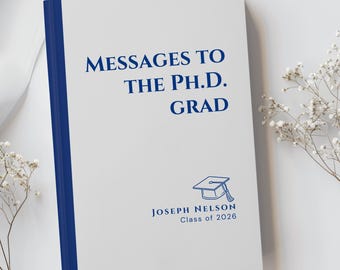 PhD Graduate Party Guest Book New Chapter Begins Doctorate Graduation Advice for Graduate Grad Celebration Grad Guest Book