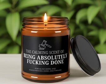 Funny Law School Grad Gift Candle Lawyer Gift 2026 Graduation Bar Exam Pass Future Lawyer Gift 2026 Graduate Presents New Chapter Begins