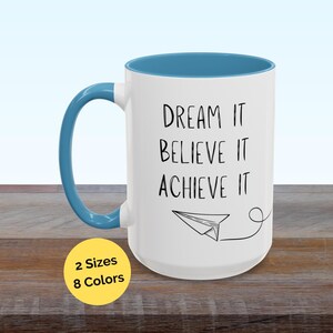 Manifestation Mug Thinking Positively Daily Reminder Cup Graduate Mug Graduate Presents Morning Mindset Mug Inspiring Tea Cup Giftful Mug