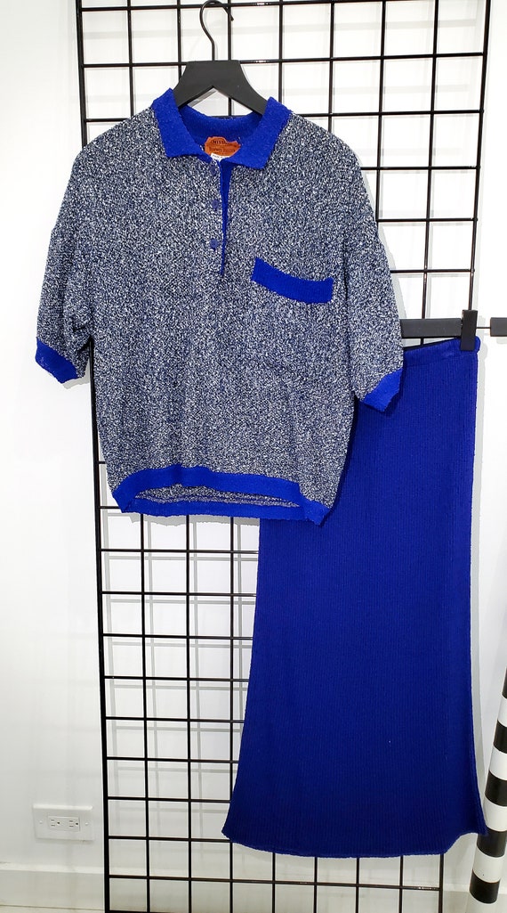 Vintage 80s Missoni Matching Knitted Top/Skirt Set