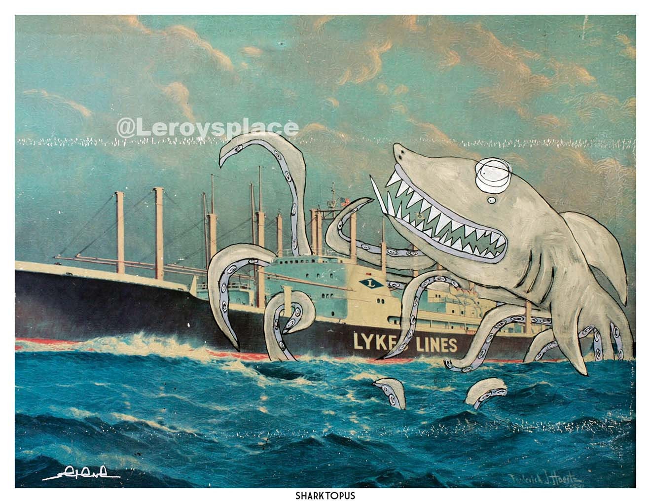 Sharktopus 8.5x11 Art Print Monster Makeover Art - Etsy