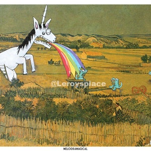 Melodramagical 8.5 x 11 Art Print,  Kids Room Decor, Unicorn Art, Unicorn Nursery