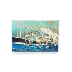 Original Art Magnet - &quot;Sharktopus&quot;