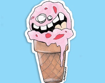 Ice Cream Cone Die-cut Sticker