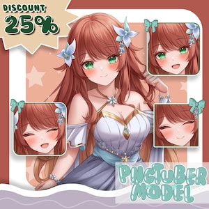 カスタム PNGtuber | PNGtuber キャラクターデザイン | Live2D モデルとアバター | 男性と女性向けのかわいい PNGtuber | アニメーション VTuber コミッション