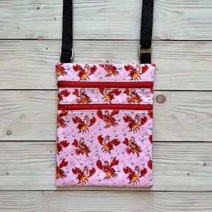 Disney Sebastian Little Mermaid Cross Body Bag Purse Custom  Handbag
