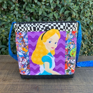 Disney Alice In Wonderland Cross Body Bag **READ DESCRIPTION** Purse Custom  Handbag Applique