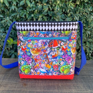 Disney Alice In Wonderland Cross Body Bag Purse Custom  Handbag