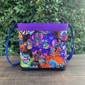 Disney Costume Stitch Cross Body Bag Purse Custom  Handbag Lilo Ursula Maleficent Evil Queen Halloween