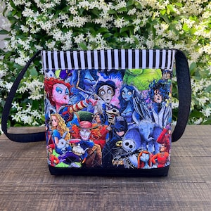 Disney Burton Nightmare Christmas Cross Body Bag Purse Custom  Handbag Ooogie Jack Skellington Sally Wonderland