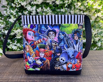 Disney Burton Nightmare Christmas Cross Body Bag Purse Custom  Handbag Ooogie Jack Skellington Sally Wonderland