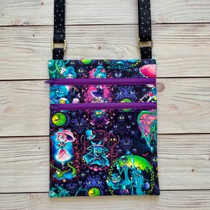 Disney Haunted Mansion Cross Body Bag Purse Custom  Handbag Halloween Hitchhiking Ghosts Madame Leota Hatbox Ghost Halloween