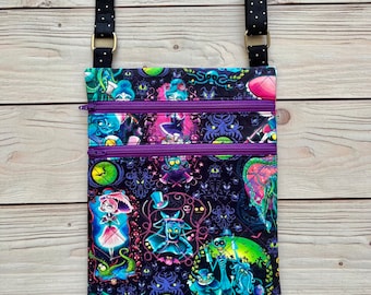 Disney Haunted Mansion Cross Body Bag Purse Custom  Handbag Halloween Hitchhiking Ghosts Madame Leota Hatbox Ghost Halloween