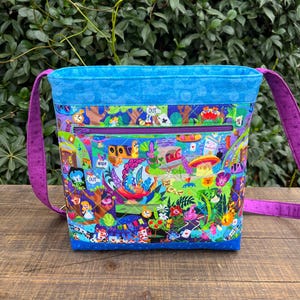 Disney Alice In Wonderland Cross Body Bag Purse Custom  Handbag