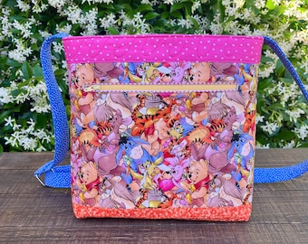 Disney Winnie The Pooh Cross Body Bag Purse Custom  Handbag Eyore Piglet Tigger