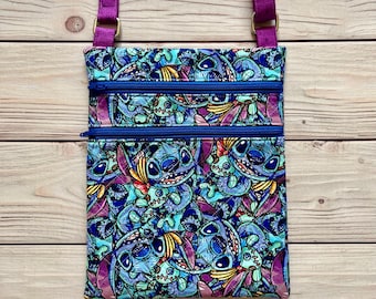 Disney Stitch Cross Body Bag Purse Custom  Handbag Stitch Scrump Lilo