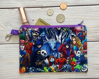 Disney Tiny Zipper Pouch  Jack Sally Nightmare Christmas Burton