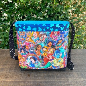 Disney  Princess Women Girl Power Cross Body Bag Purse Custom  Handbag Ariel Jasmine Snow White Cinderella