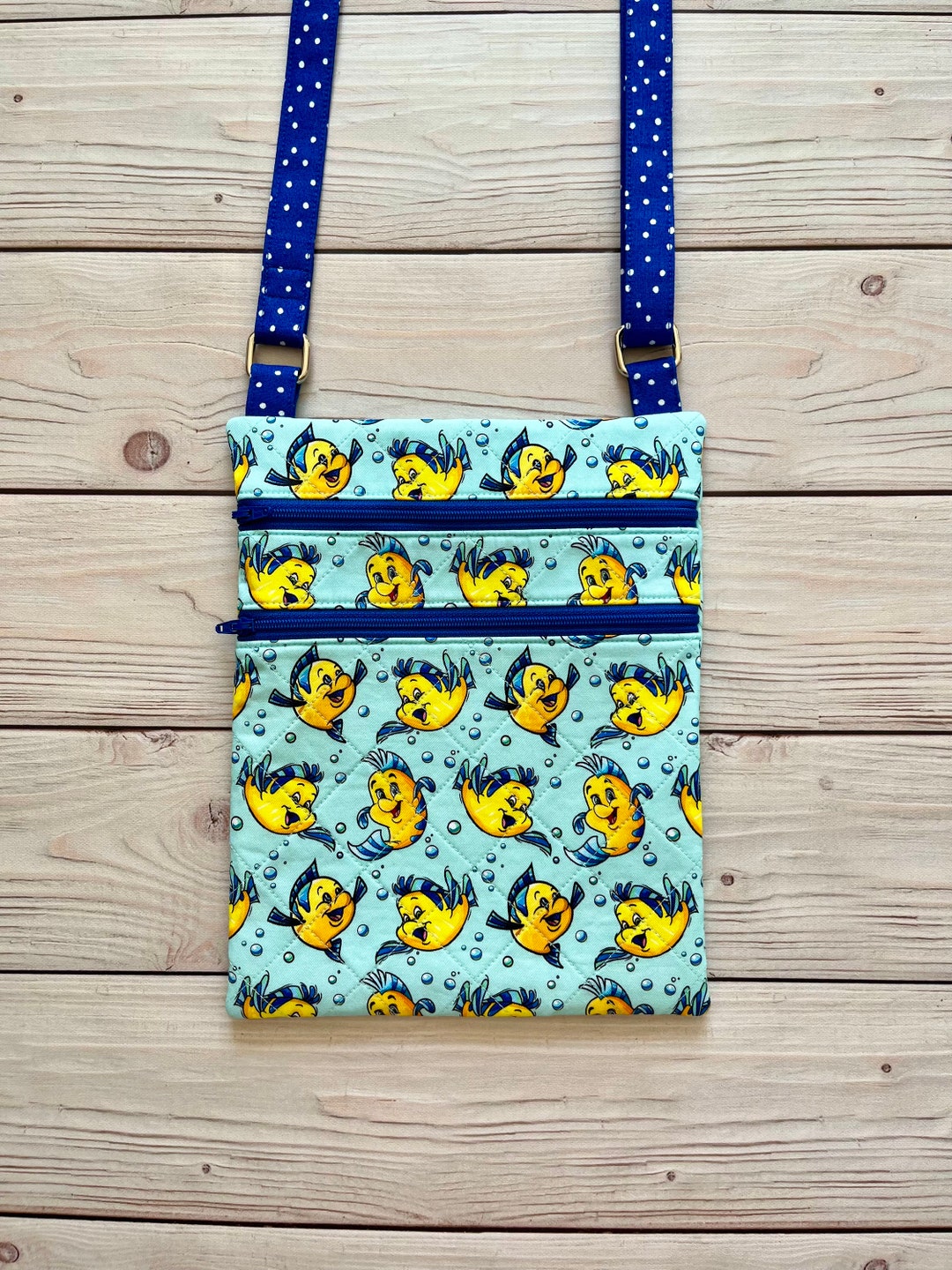 Disney Flounder Little Mermaid Cross Body Bag Purse Custom Handbag Etsy