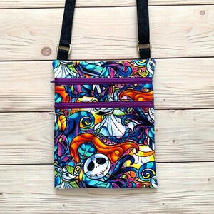 Disney Cross Body Bag Purse Custom Handbag Nightmare Before Christmas Jack Sally image 1