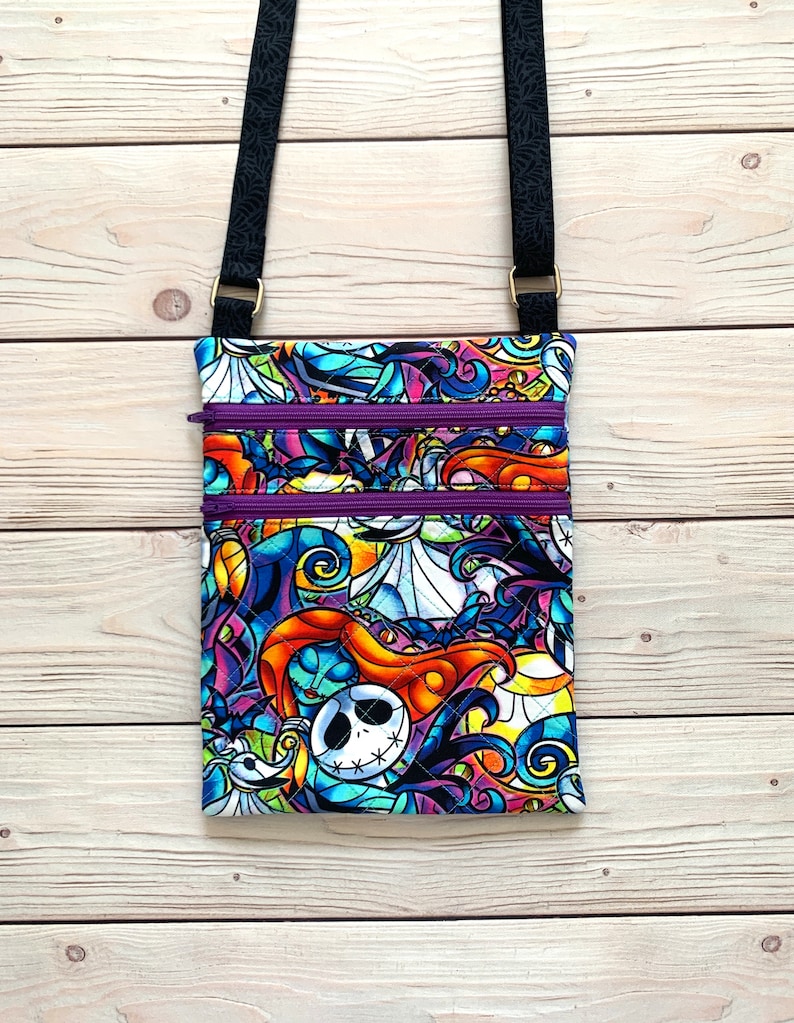 Disney Cross Body Bag Purse Custom Handbag Nightmare Before Christmas Jack Sally image 1