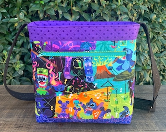 Disney Tiki Room Mickey Mouse Stitch Cross Body Bag Purse Custom  Handbag Lilo