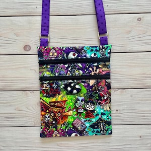 Burton Beetlejuice Sandworm Cross Body Bag Purse Custom Handbag Halloween