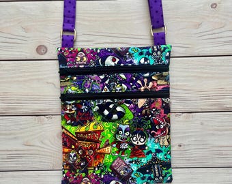 Bolso bandolera Burton Beetlejuice Sandworm, bolso de mano personalizado para Halloween