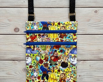 Bolso bandolera de Disney La Bella y la Bestia, bolso de mano personalizado de la Princesa Bella