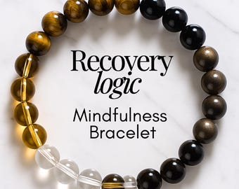 Mindfulness-armband | Angstverlichting | Helende sieraden | Cadeau voor geestelijke gezondheid | Mala-armband met stressverlichting | Meditatiehulp