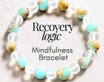 Mindfulness-armband | Angstverlichting | Helende sieraden | Cadeau voor geestelijke gezondheid | Mala-armband met stressverlichting | Meditatiehulp