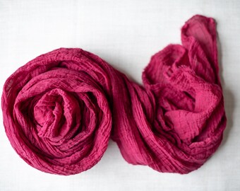 Organic Cotton Gauze Scarf (rose pink)