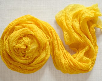 Organic Cotton Gauze Scarf (yellow crocus)