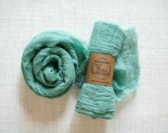 Organic Cotton Gauze Kerchief/Scarf (celadon)