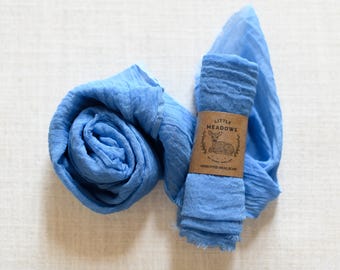 Organic Cotton Gauze Kerchief/Scarf (cornflower)