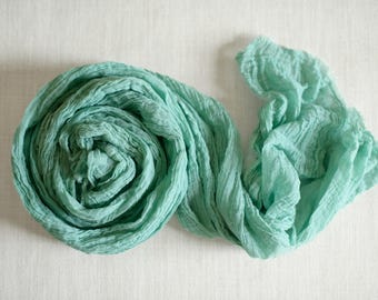 Organic Cotton Gauze Scarf (celadon)