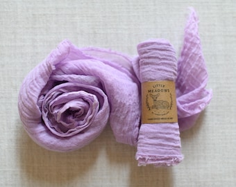 Organic Cotton Gauze Kerchief/Scarf (lilac)