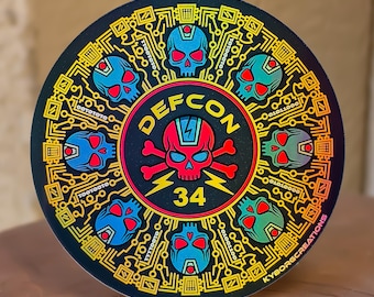 DEFCON 34 Circuit Board Mandala Sticker: Limited Edition