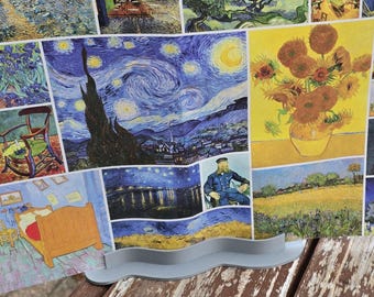 Puzzle Poster Stand for Eurographics & Folded Posters | 3D Printed Puzzle Accessories | "The Poster Prop" Wave Grip Holder for Puzzlers