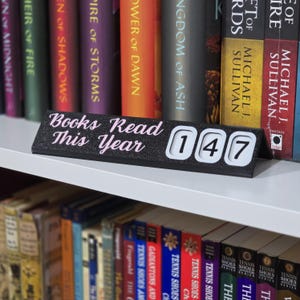 Tome Tally 3D Printed Books Read Counter with Storage Box | Shelf Organizer for Books Read This Year | Book Tracker Gift image 8