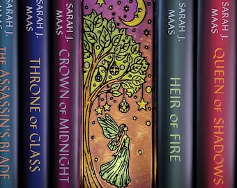Shimmering Fae & Crescent Moon Book Nook, Fantasy Stained Glass LED Decor