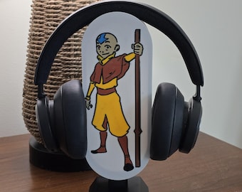 Elemental Air Monk Headphone Stand - 3D Printed Anime Inspired Desk Accessory - Zen Gamer Gift