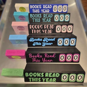 Tome Tally 3D Printed Books Read Counter with Storage Box | Shelf Organizer for Books Read This Year | Book Tracker Gift image 10