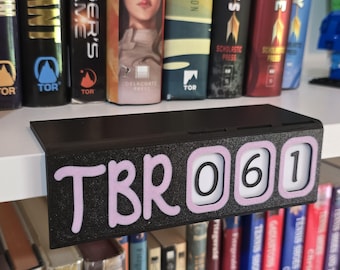 TBR Tally Book Counter Shelf Sign | To-Be-Read Book Organizer | Bookworm Gift | Bookshelf Decor | TBR Tracker for Readers