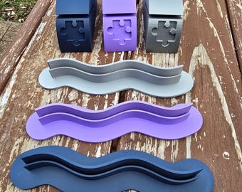 The Ultimate Puzzler's Bundle | Box Stand + Matching Poster Prop Set | "Puzzlers Partner" & "Poster Prop" | 3D Printed Puzzle Accessories