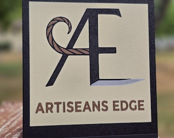 Custom 3D Printed Logo Sign | Portable Table Top Business Sign for Vendor Booths, Craft Fairs | Personalized Desk Plaque